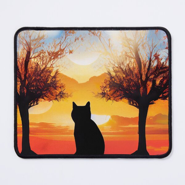 Item preview, Cute Cat Watching Sunset Sticker designed and sold by TheCreativeFab.
