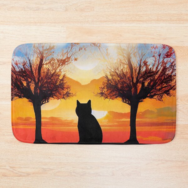 Item preview, Cute Cat Watching Sunset Sticker  designed and sold by TheCreativeFab.