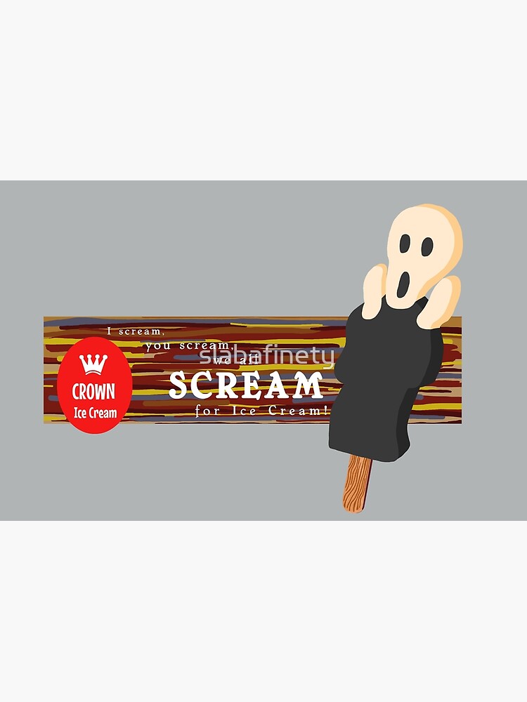 "Crown Ice Cream Ad Scream Vanilla and Licorice Ice Cream" Poster for