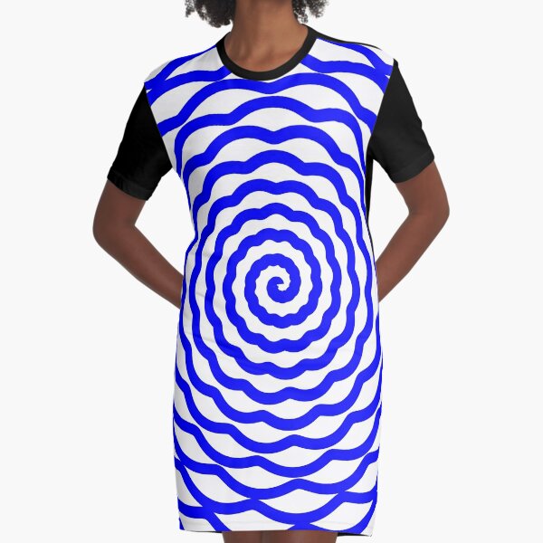 Very Big Spiral Graphic T-Shirt Dress