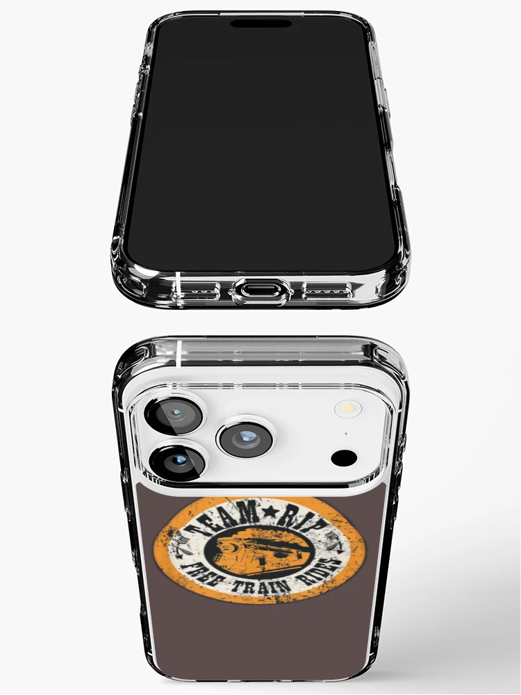Thumbnail 3 of 5, iPhone Case, Team RIP Free Train Rides Distressed Yellowstone Design designed and sold by SheilasDigitalStudio.