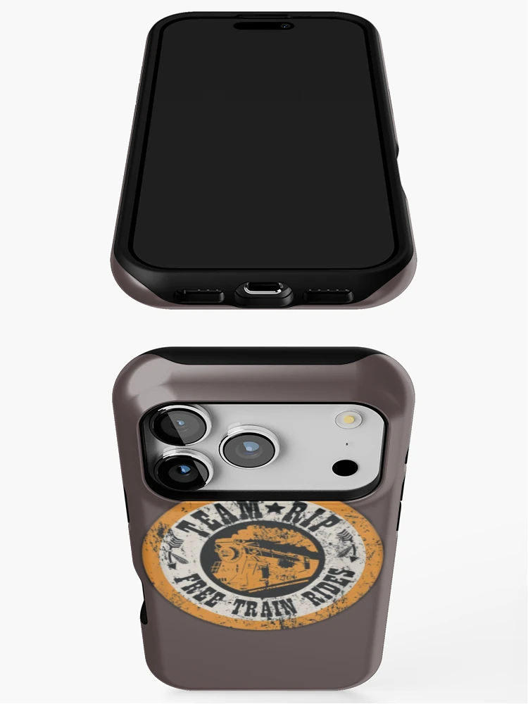 Thumbnail 3 of 4, iPhone Case, Team RIP Free Train Rides Distressed Yellowstone Design designed and sold by SheilasDigitalStudio.