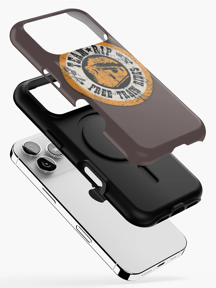 Thumbnail 2 of 4, iPhone Case, Team RIP Free Train Rides Distressed Yellowstone Design designed and sold by SheilasDigitalStudio.