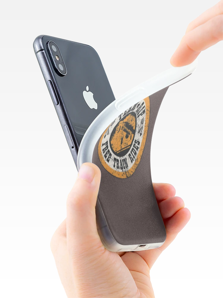 Thumbnail 4 of 5, iPhone Case, Team RIP Free Train Rides Distressed Yellowstone Design designed and sold by SheilasDigitalStudio.