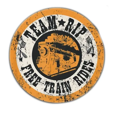 Artwork thumbnail, Team RIP Free Train Rides Distressed Yellowstone Design by SheilasDigitalStudio