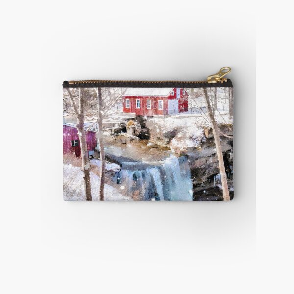 Item preview, Red Barn and Waterfall designed and sold by Nadeasart.