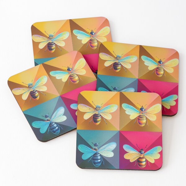 Item preview, Colorful Bee Tiles designed and sold by Lap Huynh.