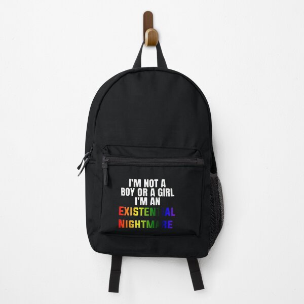 Item preview, I'm Not a Girl or a Boy I'm an Existential Nightmare t-shirt tee (socially conscious / LGBTQ Tee / Trans Top / Woke / Gay Rights / Trans) designed and sold by Sophistical.