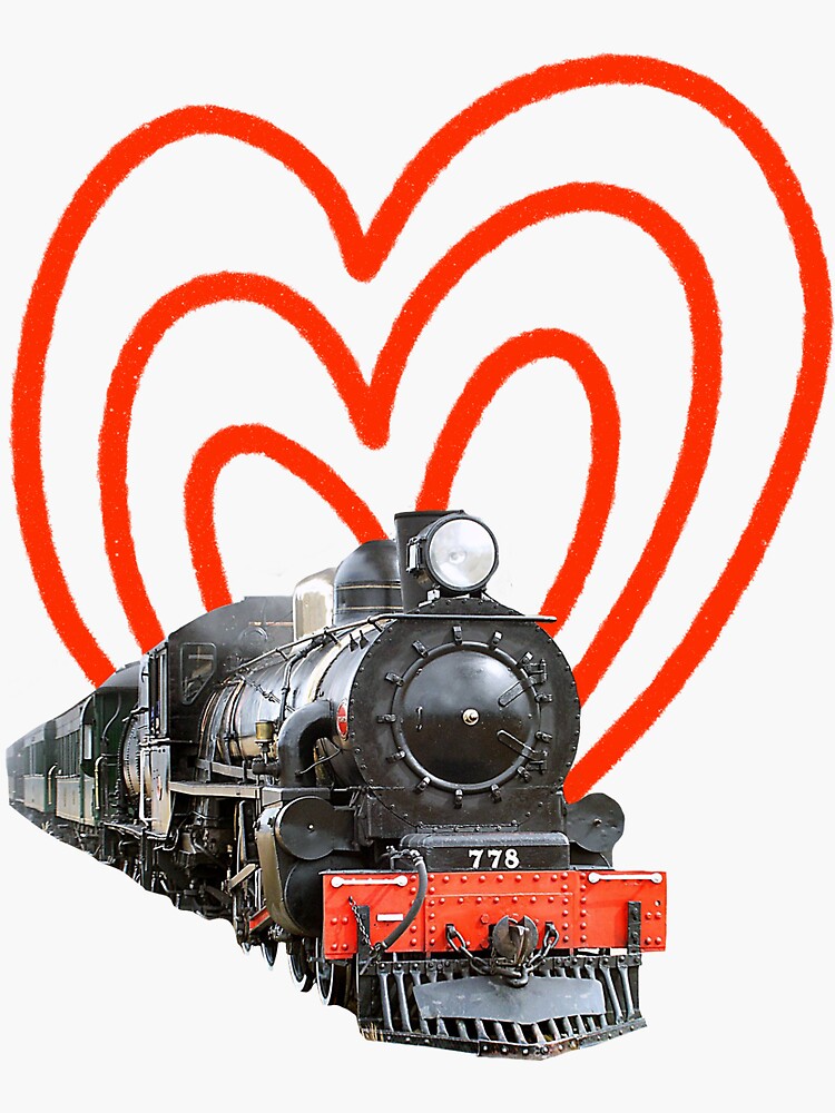 "Rail road love trains love train steam Sticker for Sale by