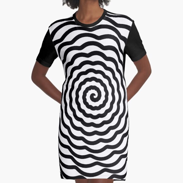 Very Big Black Spiral #VeryBigBlackSpiral  #VeryBig #BlackSpiral  #BigBlackSpiral  #VeryBigBlack  #Very #Big #Black #Spiral  #BigSpiral Graphic T-Shirt Dress