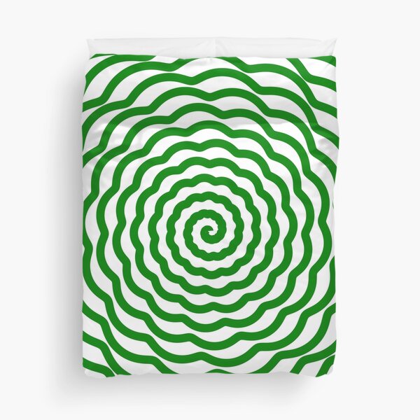 Very Big Green Spiral #GreenSpiral #Green #Spiral  Duvet Cover