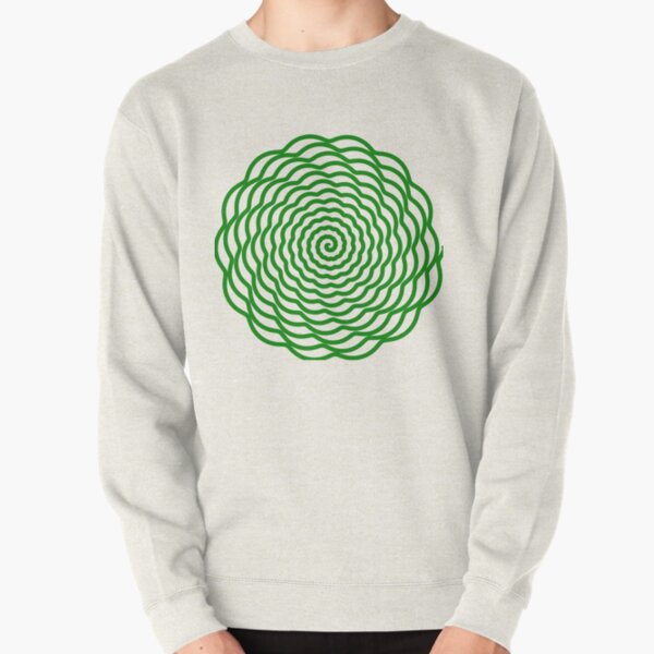 Very Big Green Spiral #GreenSpiral #Green #Spiral  Pullover Sweatshirt