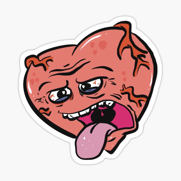 Sick heart Sticker