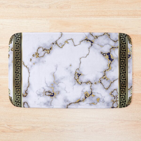 Item preview, Gold Greek Key White Black Gold Marble designed and sold by Yiorgos Designs.