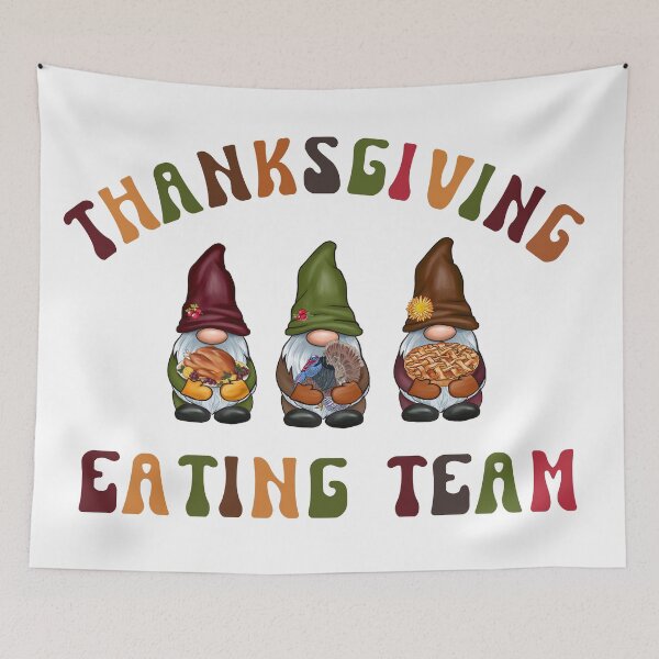 Item preview, Thanksgiving eating team- fall gnomes.  designed and sold by ninjapineapple.