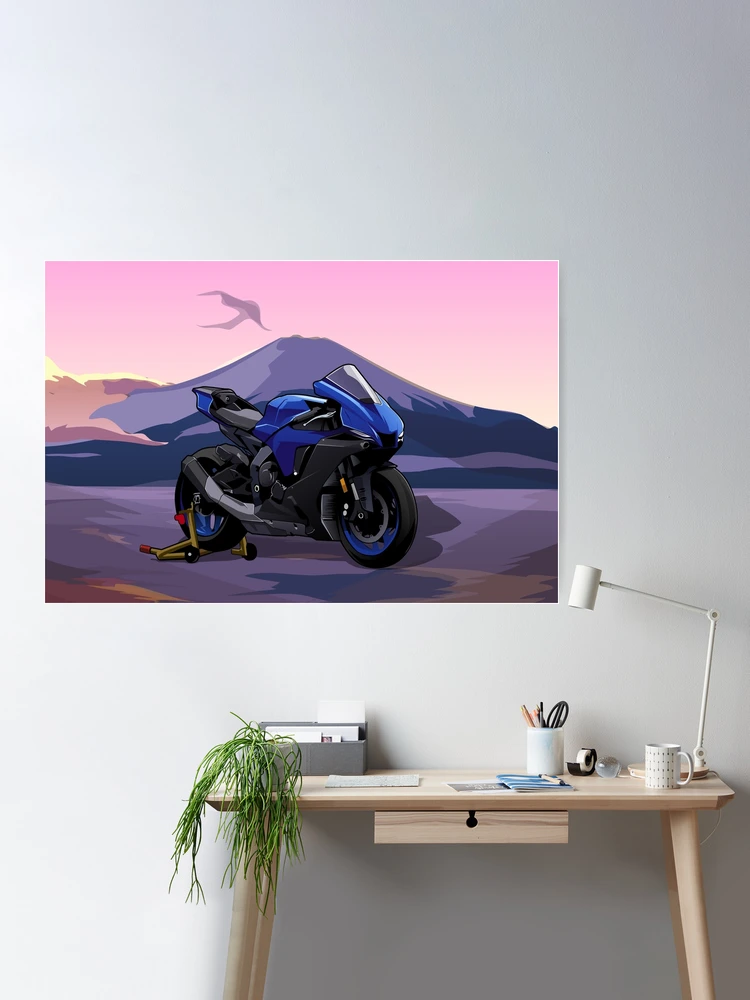 Yamaha YZF R1 motorcycle Block Giant Wall Art Poster