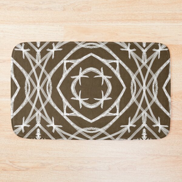 Item preview, Copy of Tribal Art Pattern B - Brown & white lines - Throw Pillows and Prints  designed and sold by ScatterHub.