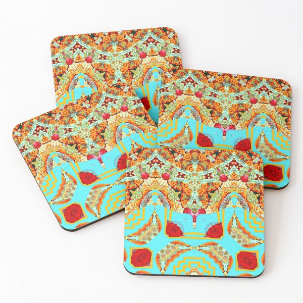 Item preview,  HARMONIOUS COCKTAIL OF ARUBA SHELLFISH - UNFORGETTABLE ARUBA CHRISTMAS SOUVENIRS - ARUBAN PARADISE ISLAND ABSTRACT GEOMETRIC PAINTING - ARUBAN ABSTRACT FLAG INSPIRATION - ARUBA ONE HAPPY ISLAND. designed and sold by Ralek.