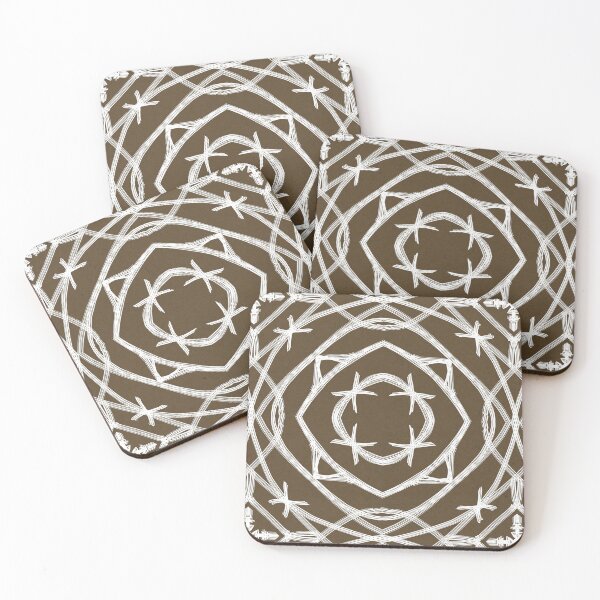 Item preview, Copy of Tribal Art Pattern B - Brown & white lines - Throw Pillows and Prints  designed and sold by ScatterHub.