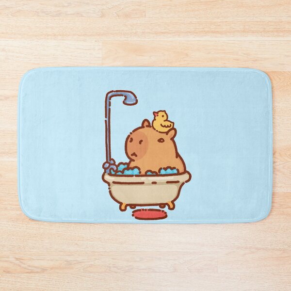 Item preview, Capybara having a bath with a rubber duck, very cute designed and sold by manydoodles.