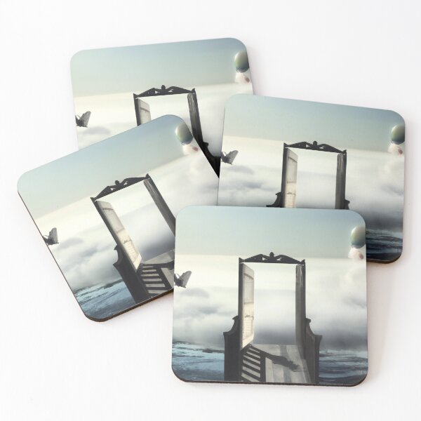 Item preview, A bird flying over a stairway in the sky designed and sold by aryan-gallery.