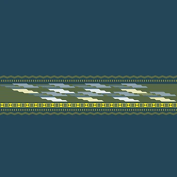 Artwork thumbnail, Thai Pattern applied_Bluewave by RabitoDesign