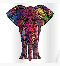 Bunter Elefant Poster