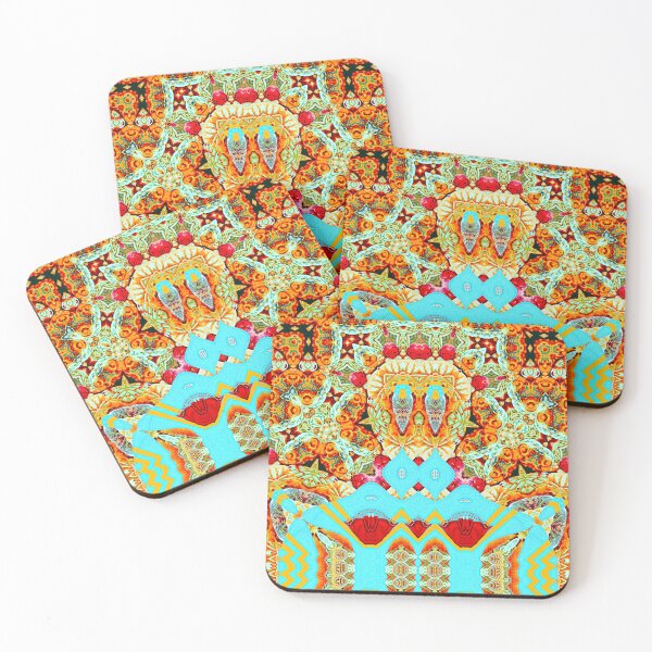 Item preview,  HARMONIOUS COCKTAIL OF ARUBA SHELLFISH - UNFORGETTABLE ARUBA CHRISTMAS SOUVENIRS - ARUBAN PARADISE ISLAND ABSTRACT GEOMETRIC PAINTING - ARUBAN ABSTRACT FLAG INSPIRATION - ARUBA ONE HAPPY ISLAND. designed and sold by Ralek.