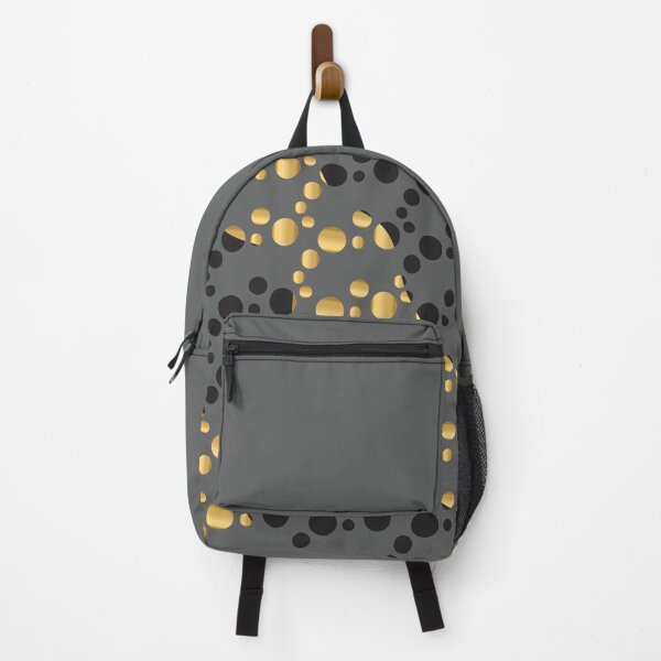 Item preview, Black and gold polka dot Pattern , Gray background . designed and sold by bayanabufadda.