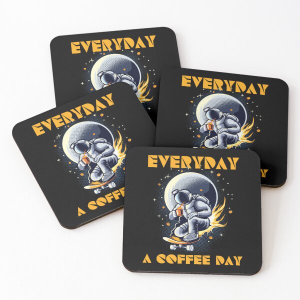 Item preview, Everyday A Coffee Day Skateboarding In Space designed and sold by RockBeeDesigns.