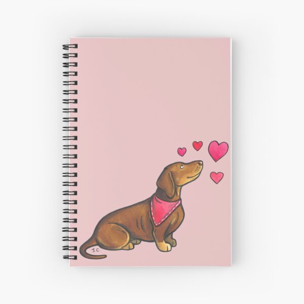 Dachshund love Spiral Notebook