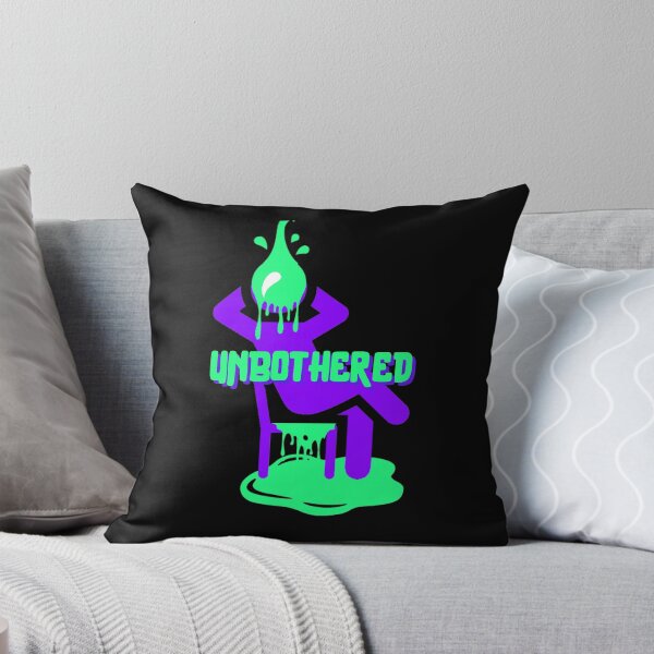 Unbothered (Green & Purple) Throw Pillow