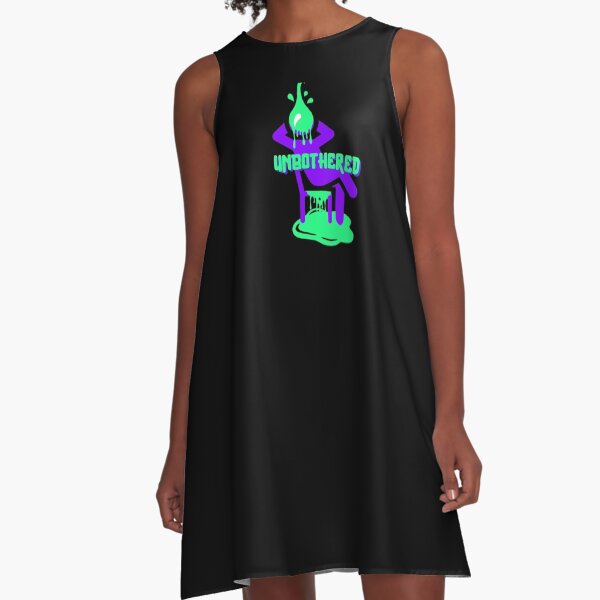 Unbothered (Green & Purple) A-Line Dress
