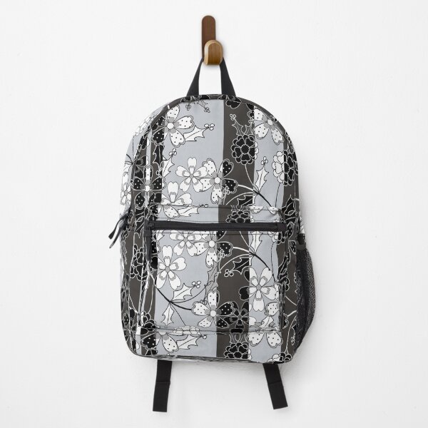 Item preview, The floral pattern.Black and white.Striped background. designed and sold by marinaklykva.