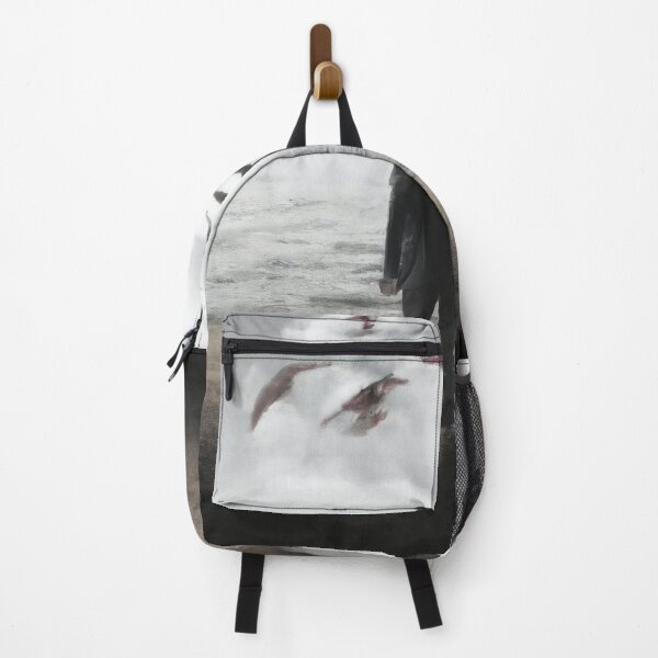 Item preview, A man standing on a beach next to a bird cage designed and sold by aryan-gallery.