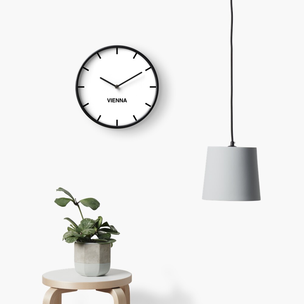 "Vienna Time Zone Newsroom Wall Clock " Clock for Sale by bluehugo