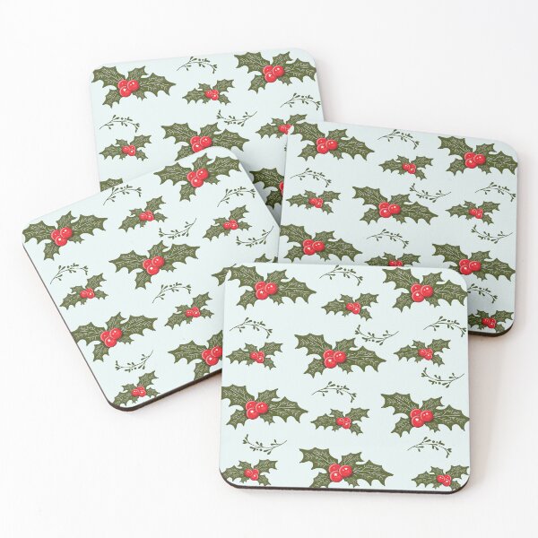 Item preview,  Winter Red Berries Fancy Pattern designed and sold by HomeCoquette.