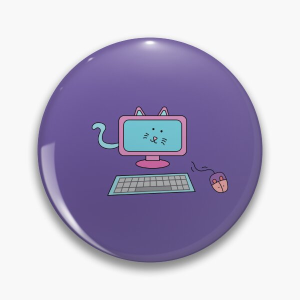 Artikelvorschau, Computerkatze mit Tastatur und Maus entworfen und verkauft von wordspotrayal.