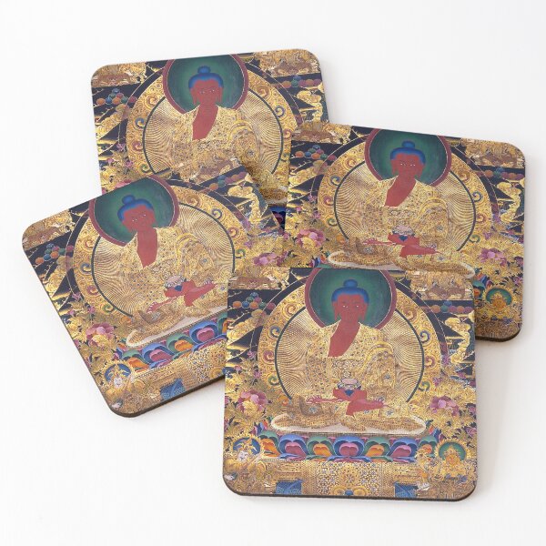 Item preview, Mandala 116 Golden Amithaba Buddha Thangka designed and sold by GuyBlank.