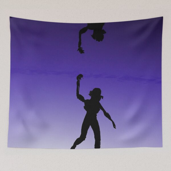 Item preview, Una silueta de una persona saltando en el aire. designed and sold by aryan-gallery.