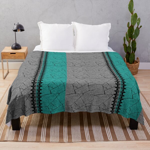 Item preview, Grey , turquoise background with decorative vertical stripe. designed and sold by marinaklykva.