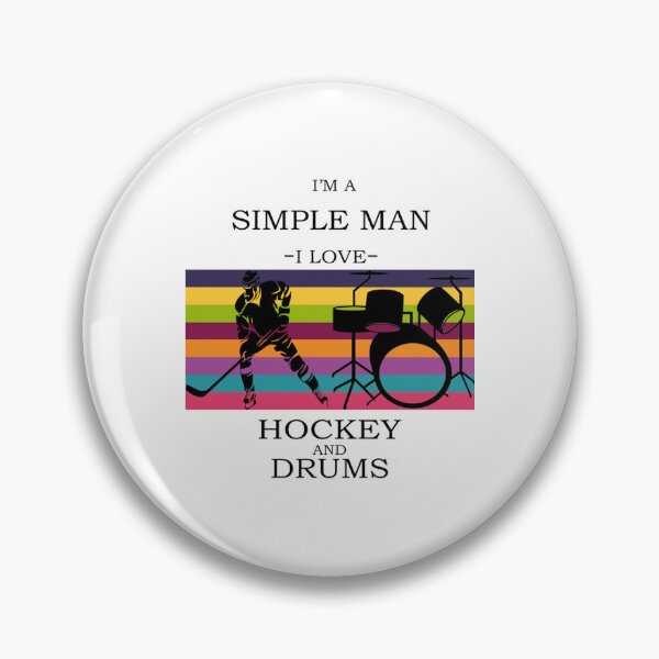 Item preview, Simple Man Love Hockey and Drums    designed and sold by ReelFunClips.
