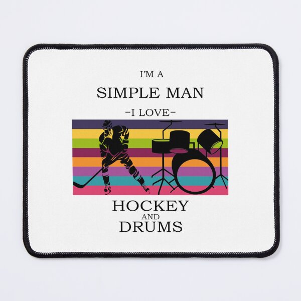 Item preview, Simple Man Love Hockey and Drums designed and sold by ReelFunClips.