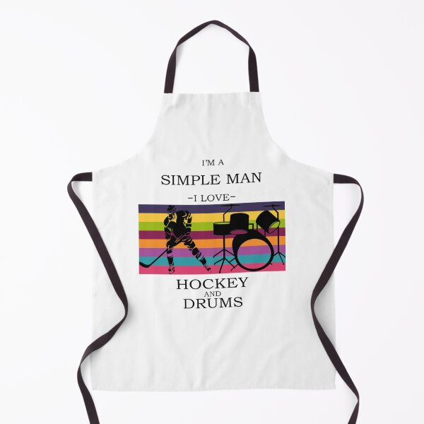 Item preview, Simple Man Love Hockey and Drums designed and sold by ReelFunClips.