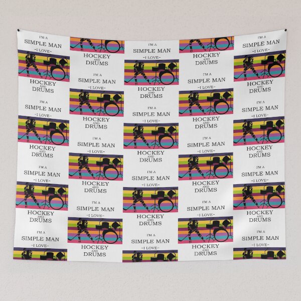 Item preview, Simple Man Love Hockey and Drums    designed and sold by ReelFunClips.