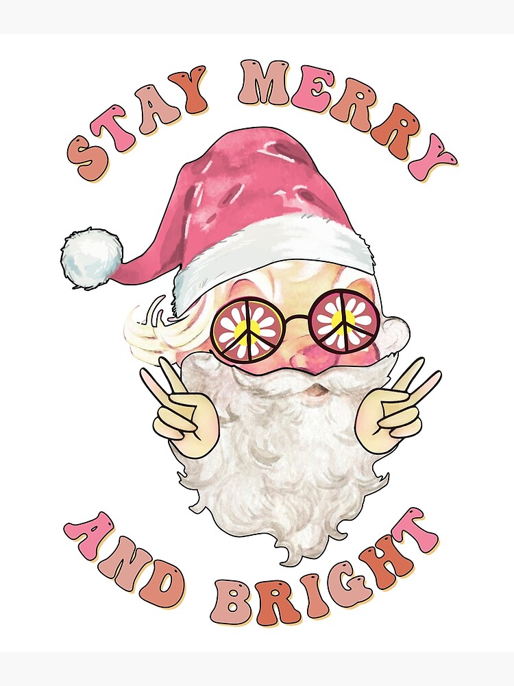 Stay merry and bright coffee mug/retro groovy santa claus mug cup