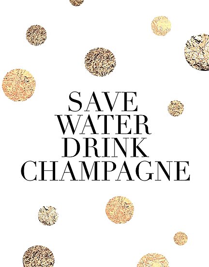 Speichern Sie Wasser Trinken Champagner Alkohol Zeichen Trinken