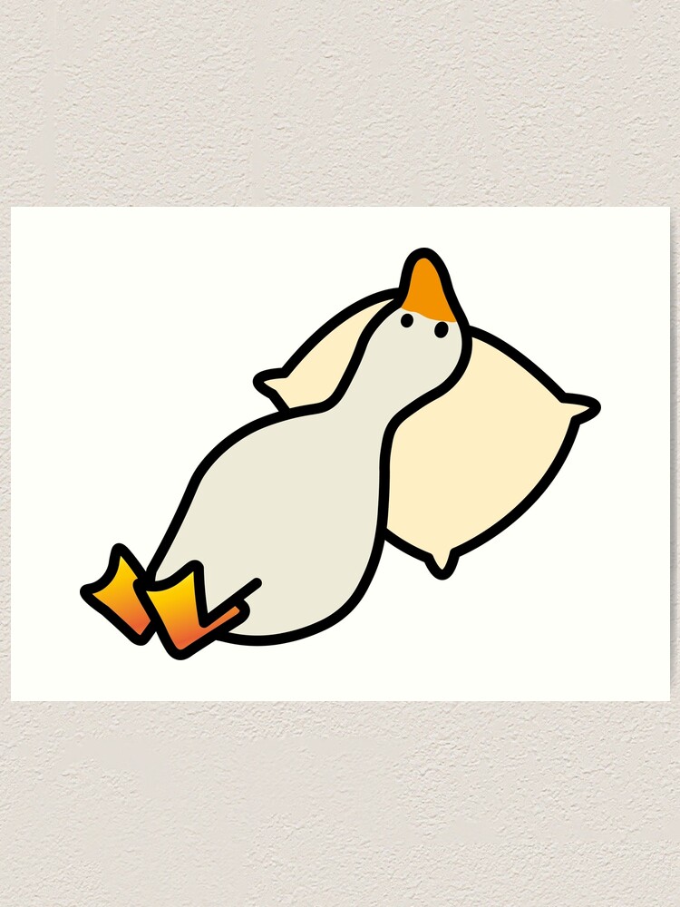 Duck sleeping, tired duck resting, funny duck