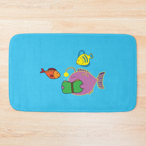 Item preview, funny cute lanternfish reading book with friends designed and sold by wordspotrayal.
