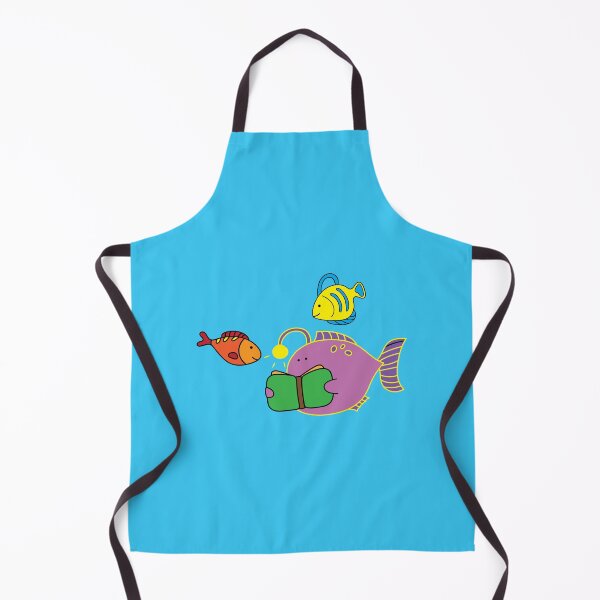 Item preview, funny cute lanternfish reading book with friends designed and sold by wordspotrayal.